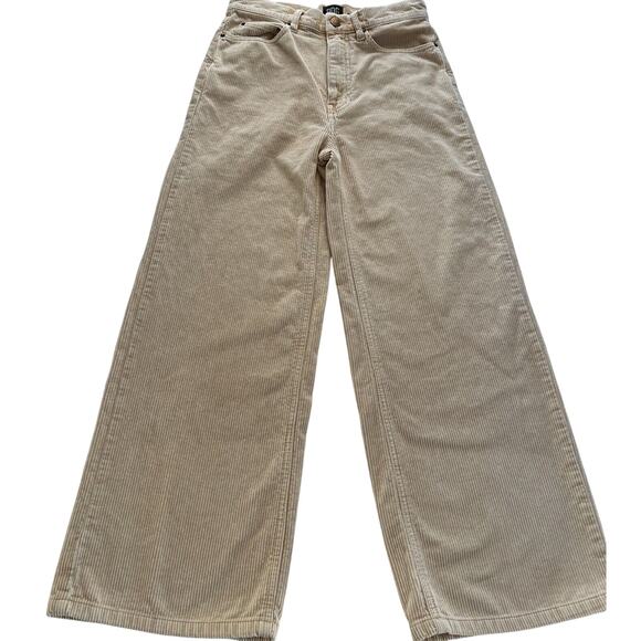Urban Outfitters BDG Corduroy Pants Women's 26 Beige High Waisted Wide Hipster - Picture 1 of 11